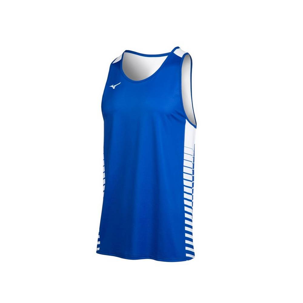 Camisolas de Alças Mizuno Team - Homem - Azul Marinho - ZWPYU8394